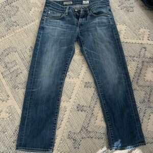 AG Adriano Goldschmied Blue Women's tomboy Straight Jeans